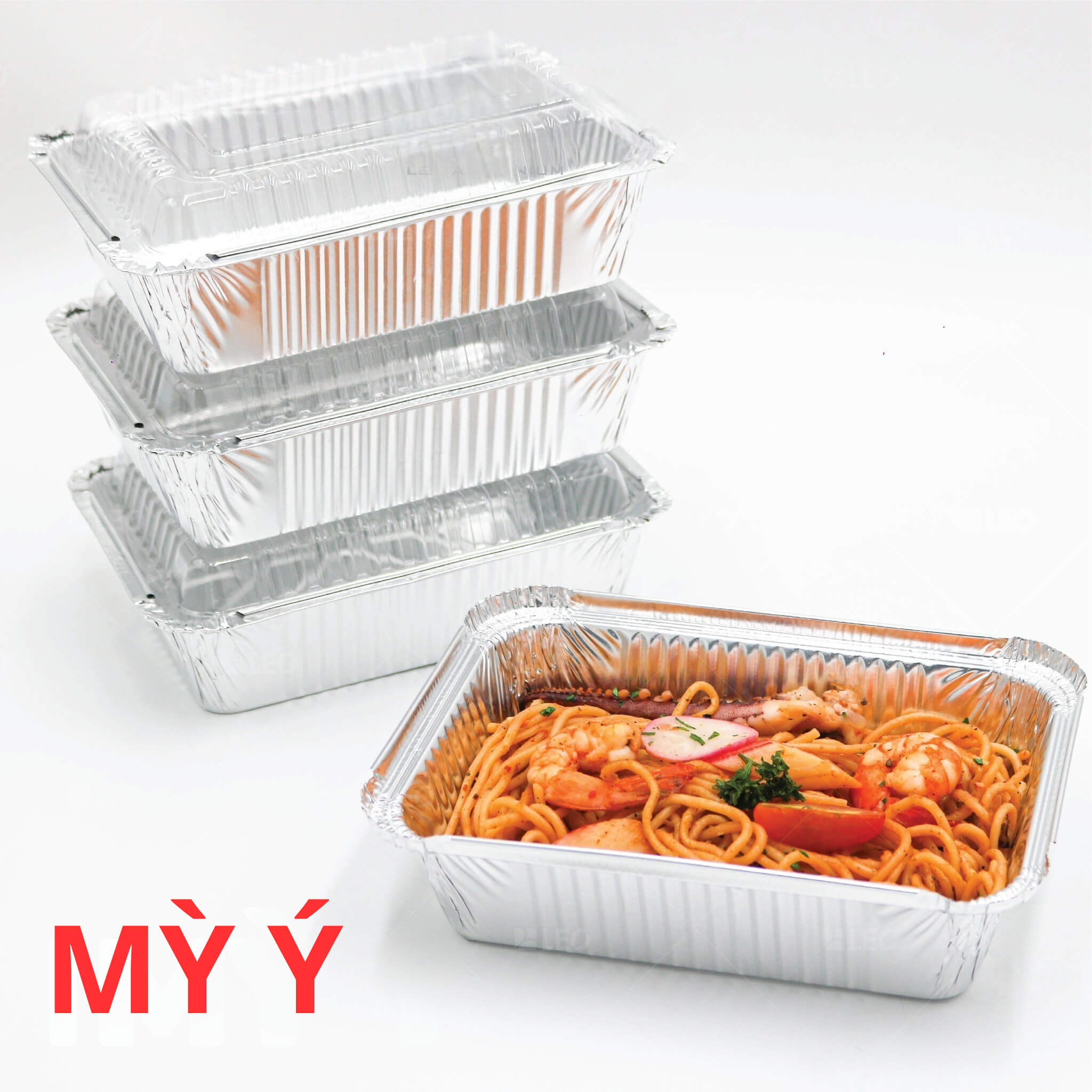 Khay nhôm đựng mỳ ý