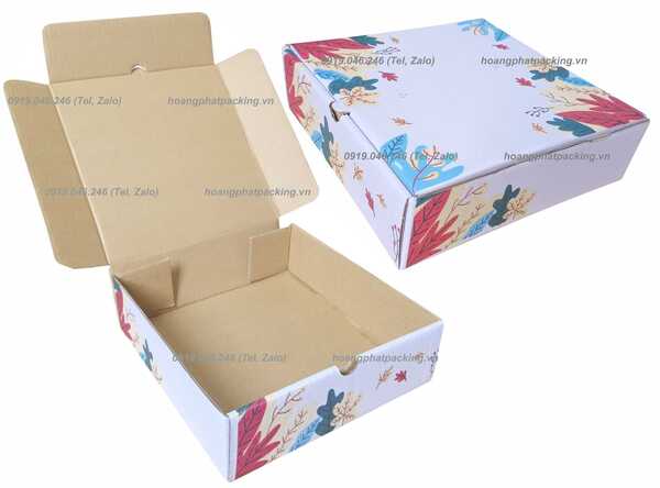 Hộp carton in offset nắp chồm