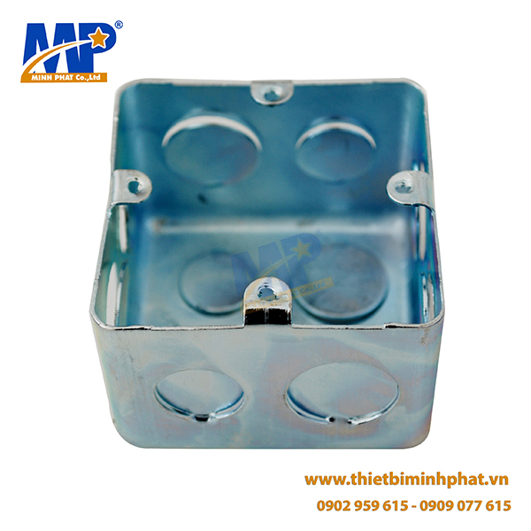Hộp thép vuông âm tường có lỗ 75