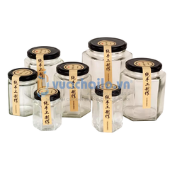 Hũ thủy tinh dạng lục giác