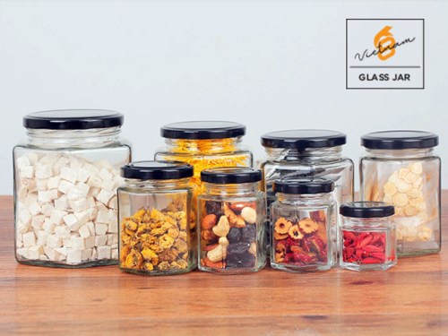 Hũ thủy tinh lục giác