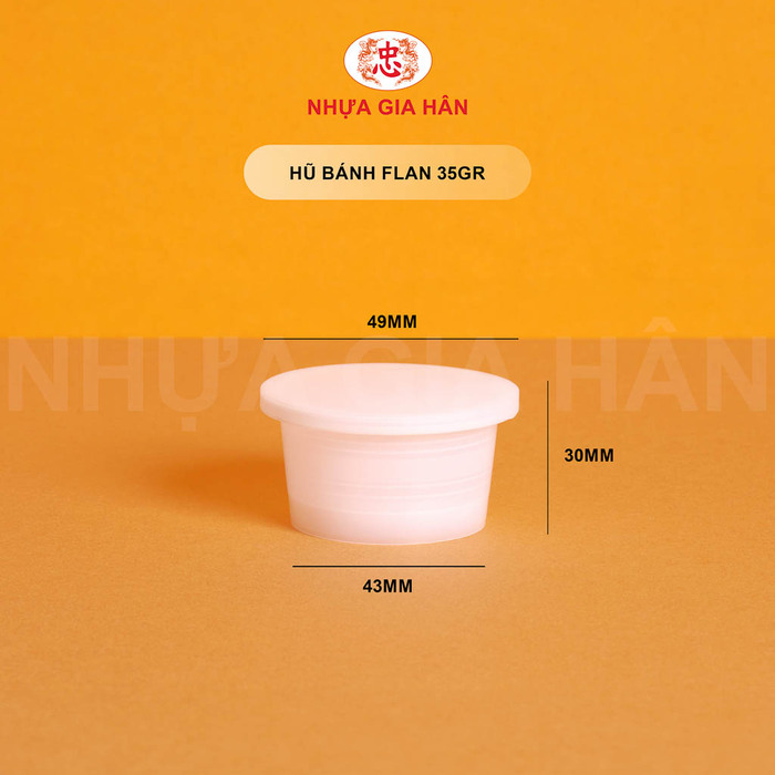 Hũ bánh flan nhựa PP 35g