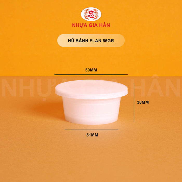 Hũ bánh flan nhựa PP 55g