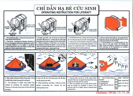 Hướng dẫn hạ bè cứu sinh tự thổi