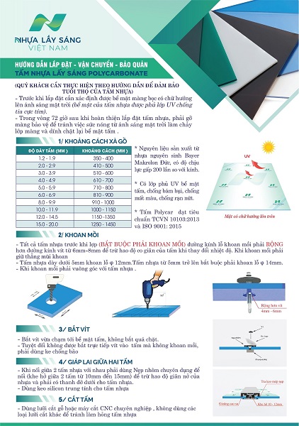 Hướng dẫn thi công vận chuyển bảo quản