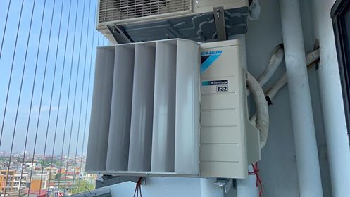 Hướng dòng dàn nóng điều hòa 18000-24000BTU bằng nhựa