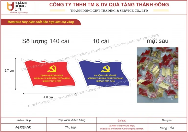 Huy hiệu Agribank chi nhánh Tuyên Quang