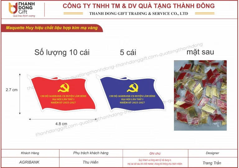 Huy hiệu đại hội dành cho đại biểu