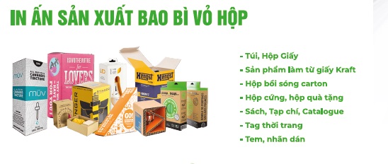 In ấn, sản xuất bao bì