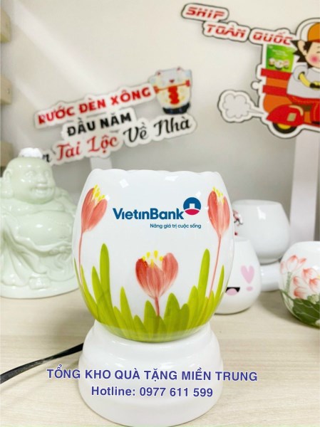 In bình gốm sứ