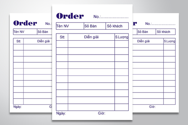 In phiếu Order