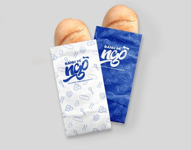 In túi giấy bánh mỳ