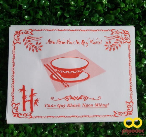 In giấy lót bàn ăn