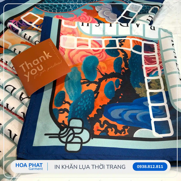 In khăn lụa thời trang
