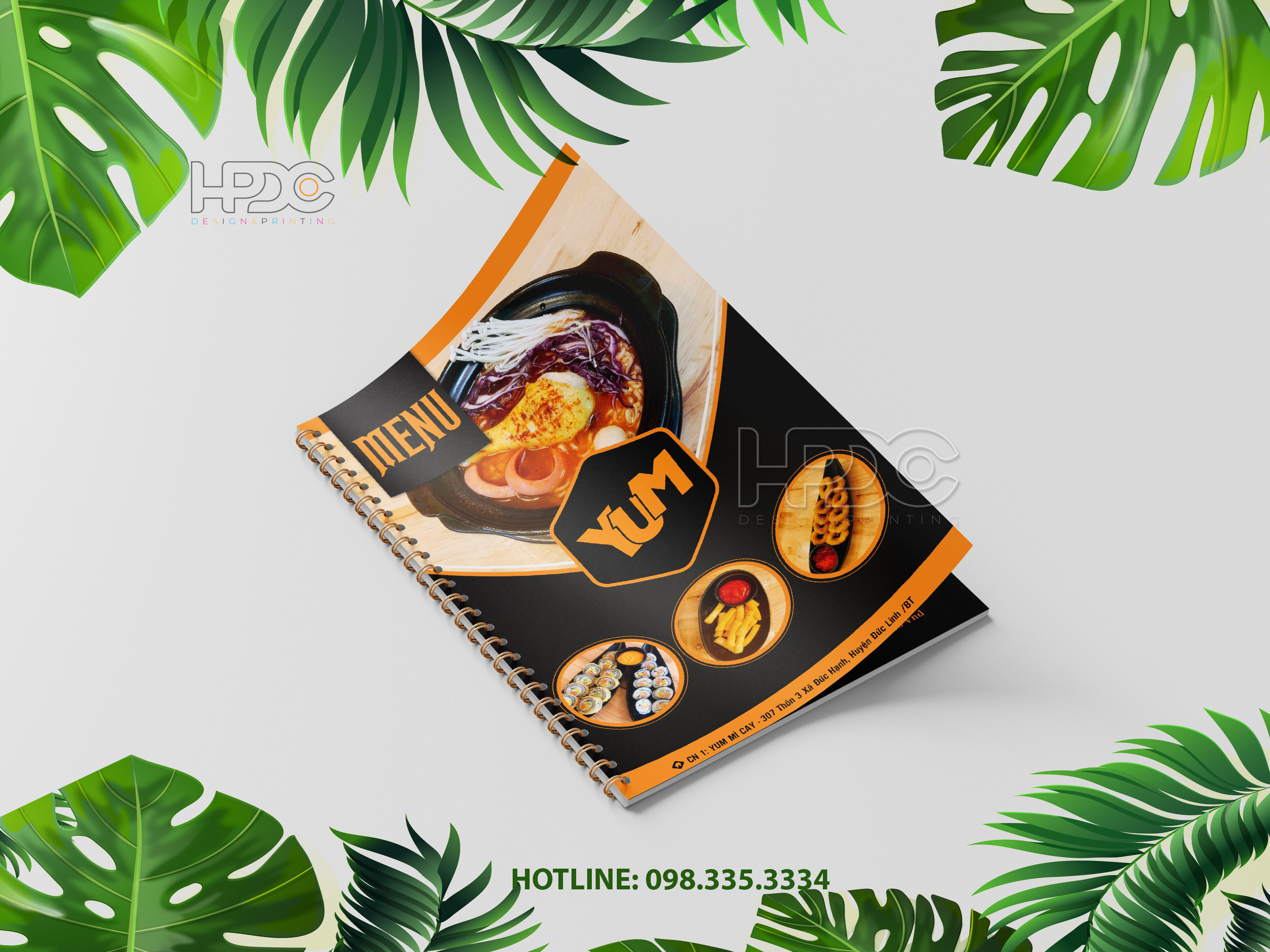In menu nhựa PVC