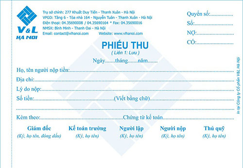 In phiếu thu