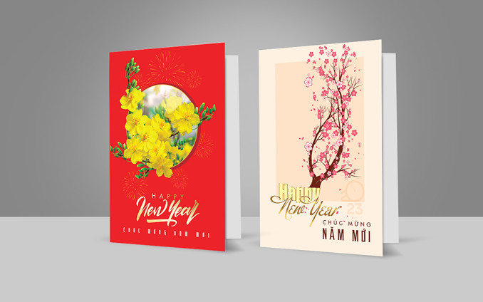 In thiệp năm mới