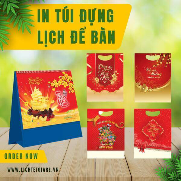In túi đựng lịch để bàn