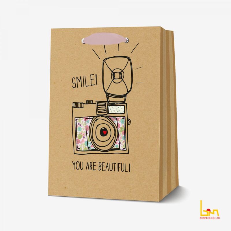 In túi giấy đựng hộp giấy camera cao cấp