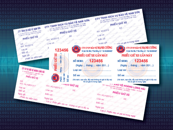In vé giữ xe
