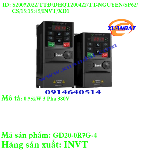 Biến tần INVT GD20-037G-4