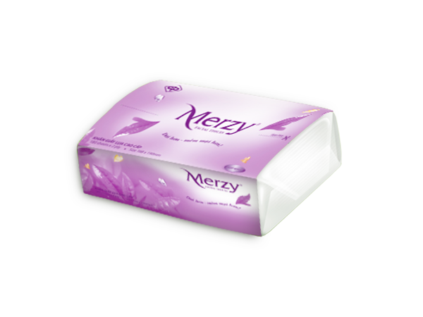Khăn giấy lụa dạng rút Merzy