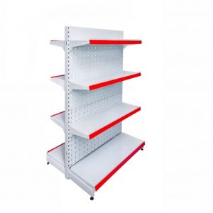 Kệ siêu thị đôi tôn đục lỗ 90cm x 150cm