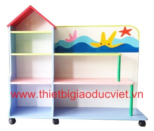 Kệ gỗ mầm non KT 02