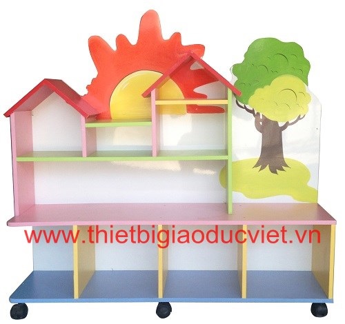 Kệ gỗ mầm non KT 06