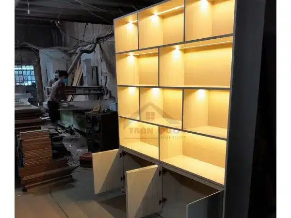 Kệ tủ trưng bày mỹ phẩm