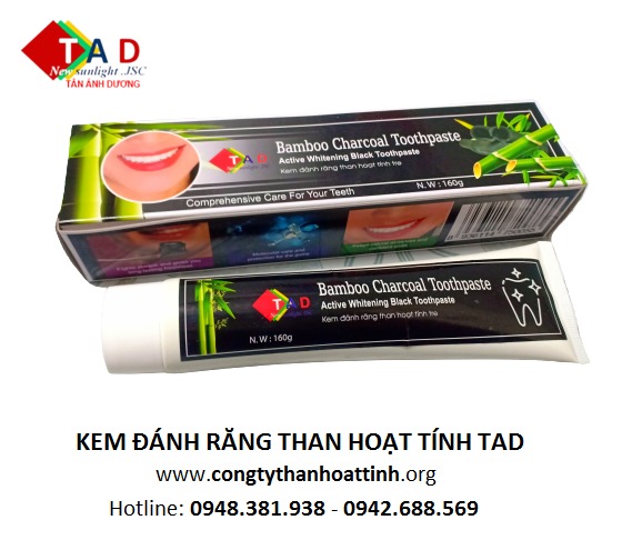 Kem đánh răng than hoạt tính tre