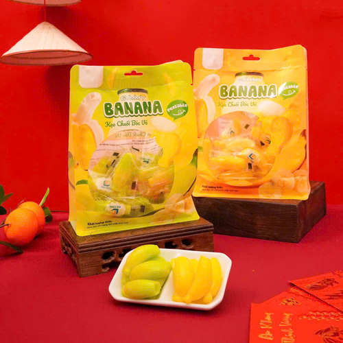 Kẹo chuối bóc vỏ
