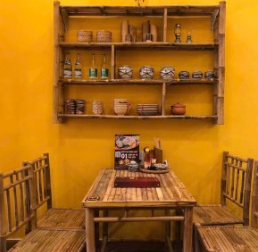 Kệ tre đựng chén