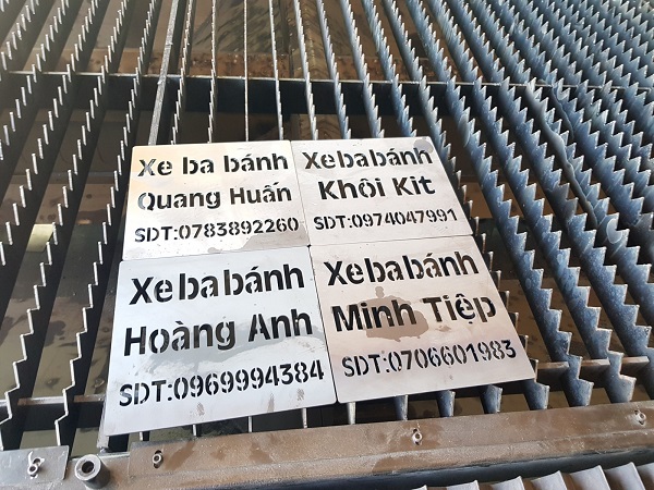 Khắc chữ laser trên thép
