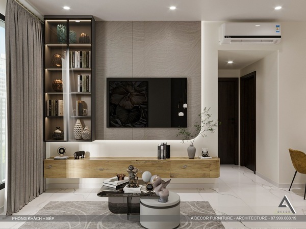 Thiết kế phòng khách, phòng bếp