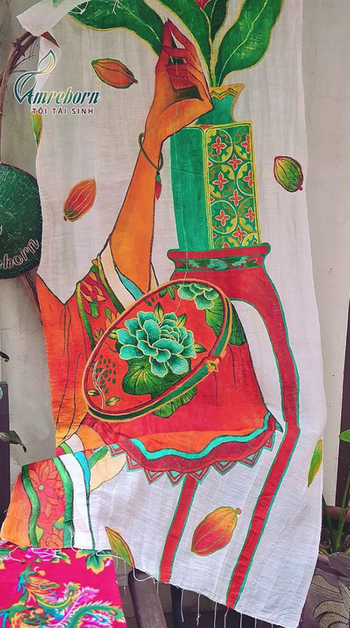 Khăn choàng cổ vẽ ay