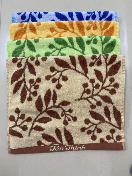 Khăn cotton dệt hoa văn