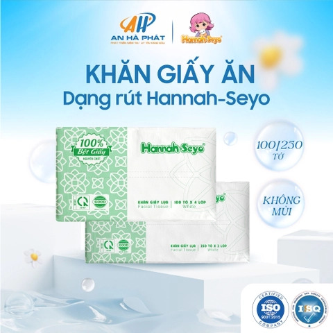 Khăn giấy ăn rút Hannah Seyo bột gỗ nguyên sinh