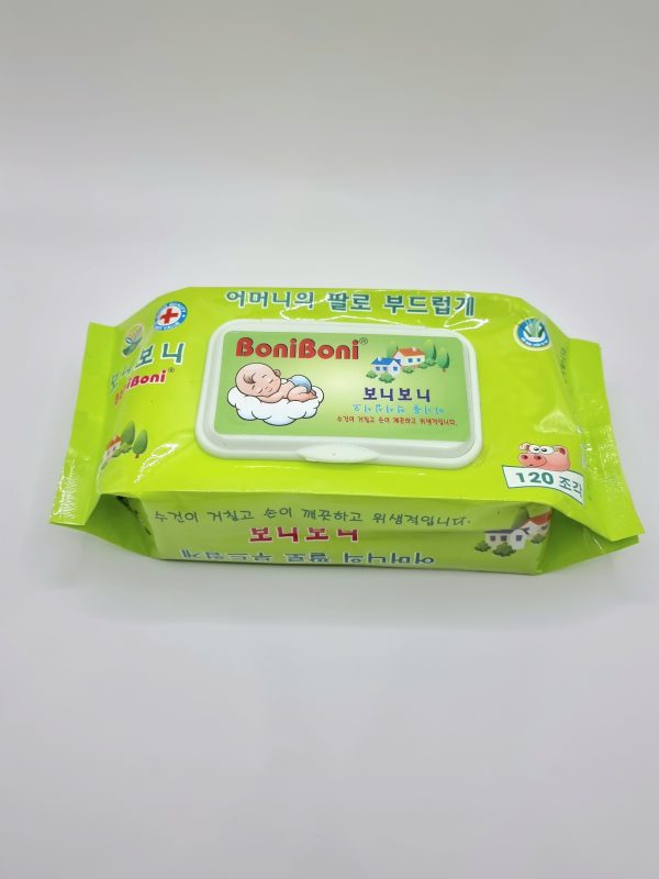 Khăn giấy trẻ em Boni màu xanh