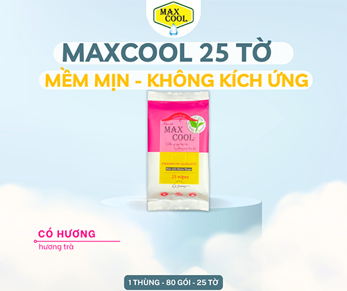 Khăn ướt Max Cool 25 tờ - có hương