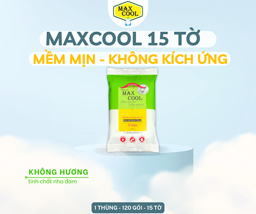 Khăn ướt Max Cool 15 tờ - không hương