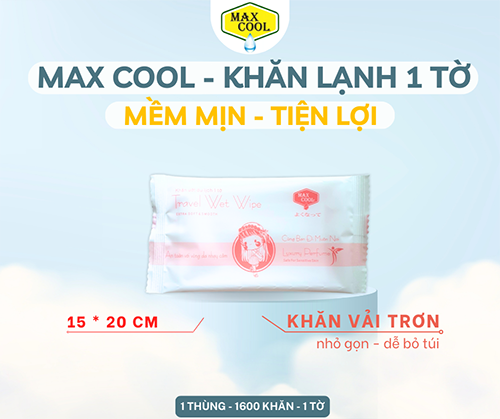 Khăn lạnh du lịch 1 tờ - 15 x 20 cm