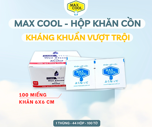 Hộp 100 khăn cồn 1 tờ - 6 x 6 cm