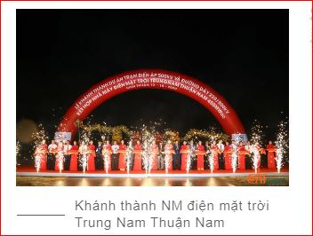Lễ khánh thành năng lượng mặt trời