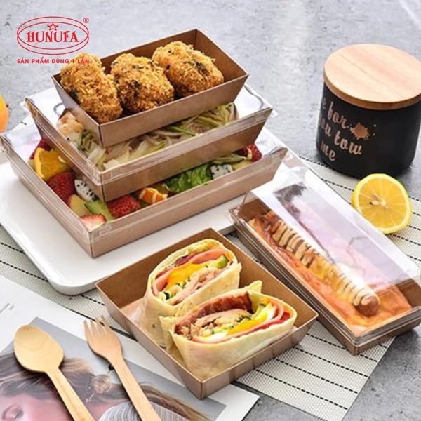 Khay đựng thức ăn bằng giấy kraft