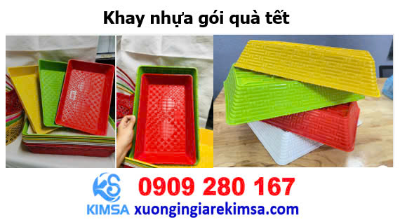 Khay nhựa gói quà tết