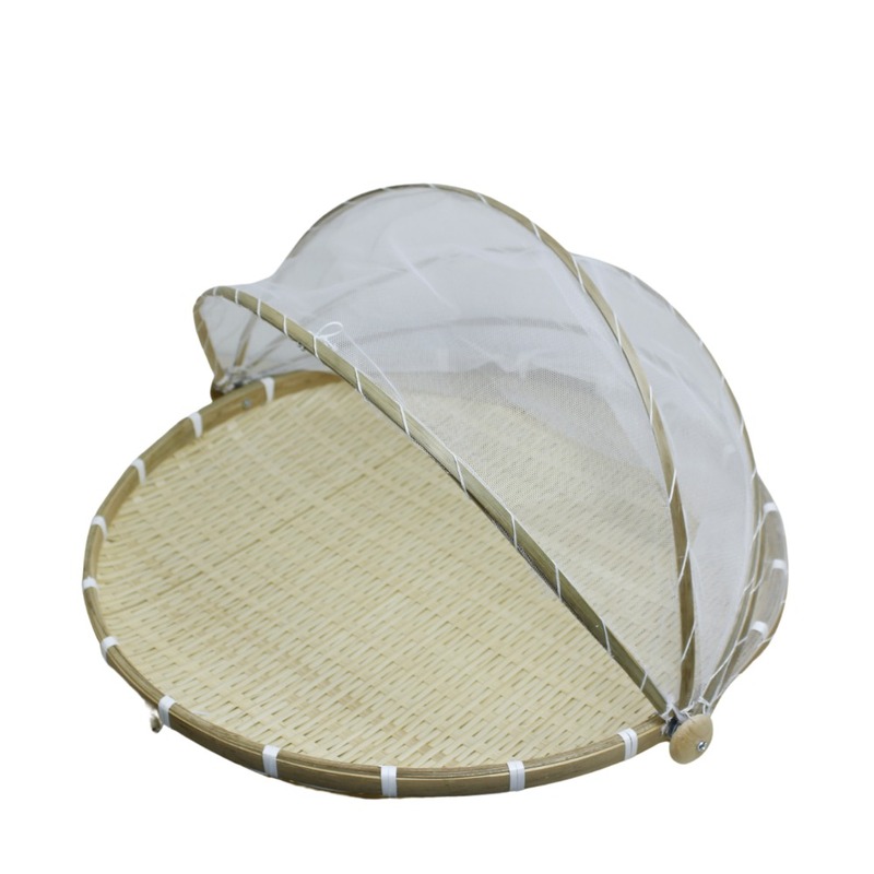 Khay tre rèm gấp thủ công