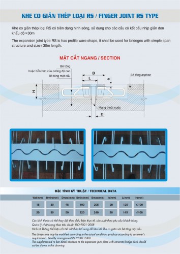 Khe co giãn bản thép