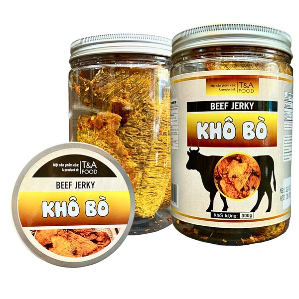 Khô bò cao cấp - Hộp nắp nhôm 300gr
