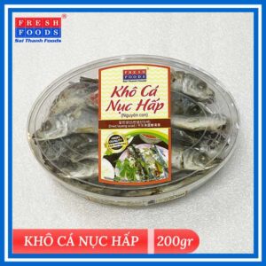 Khô cá nục hấp nguyên con hộp 200gr